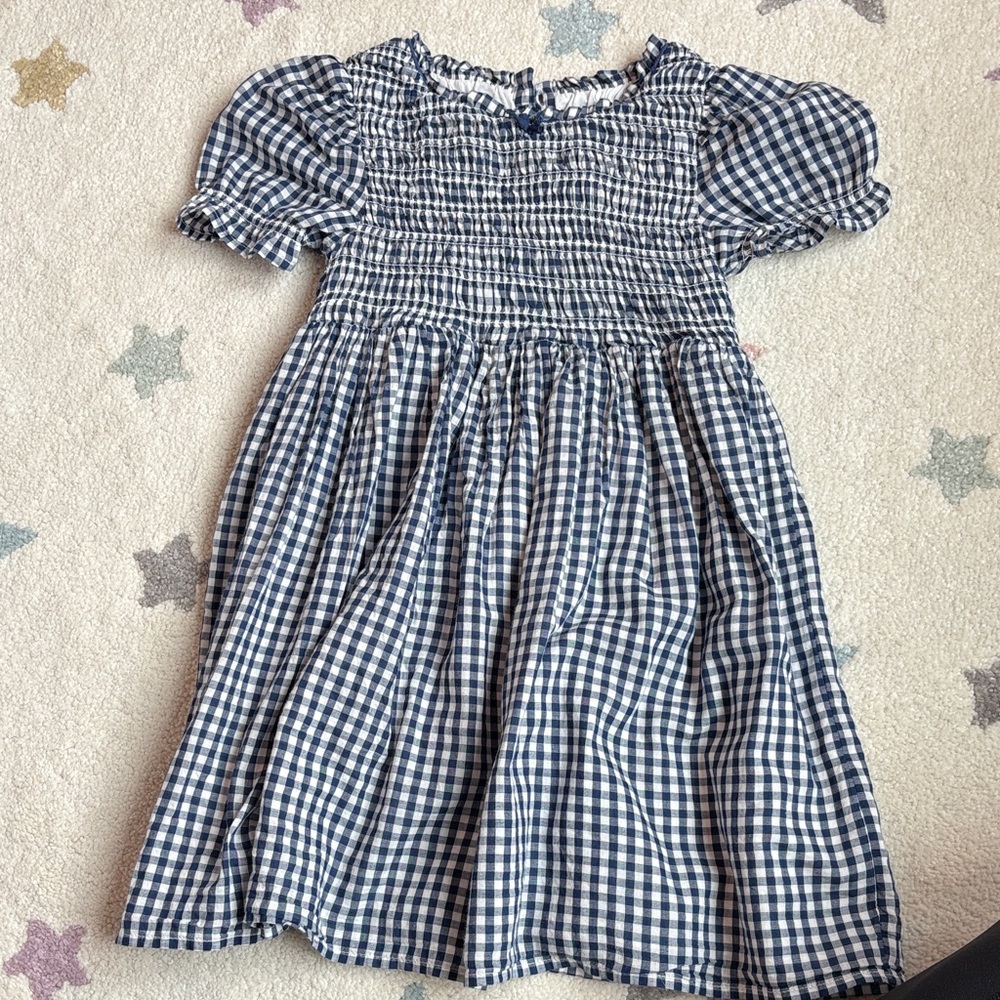 GAP Doen Navy Checkered Kids Dress